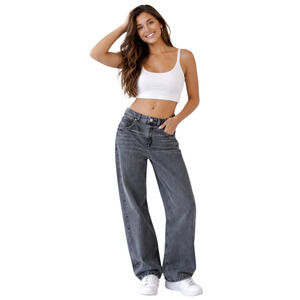 Urban Outfitters BDG Womens High Rise Jeans Size 32 Black Tapered Baggy Y2K